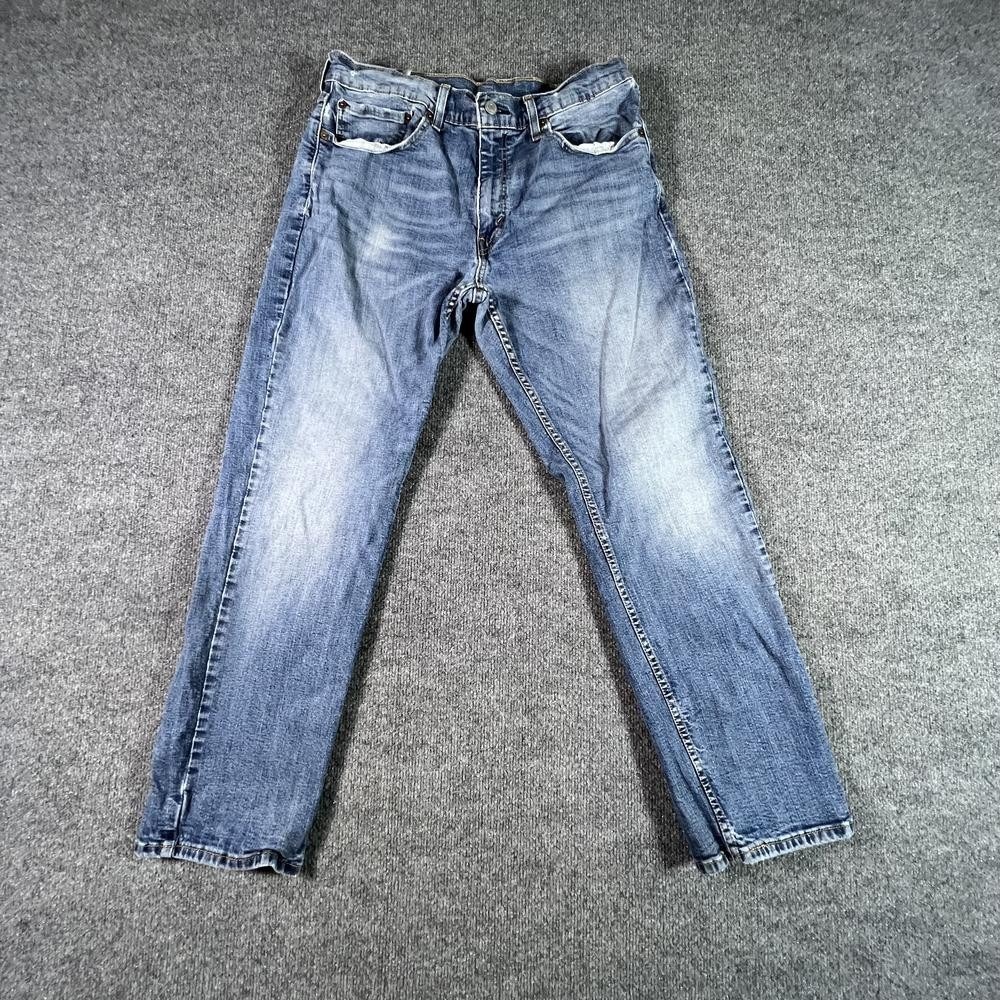 Levi's 559 Straight Jeans Men's 36x30 Blue Cotton Denim Faded Workwear Stretch
